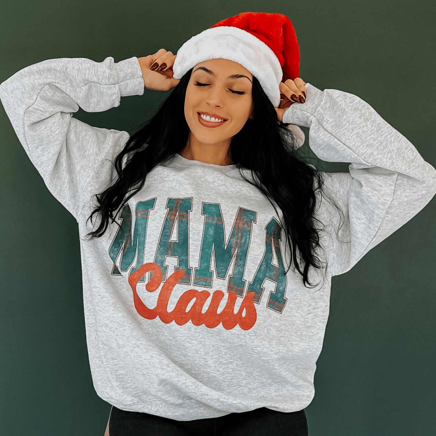 Plaid Mama Claus Sweatshirt