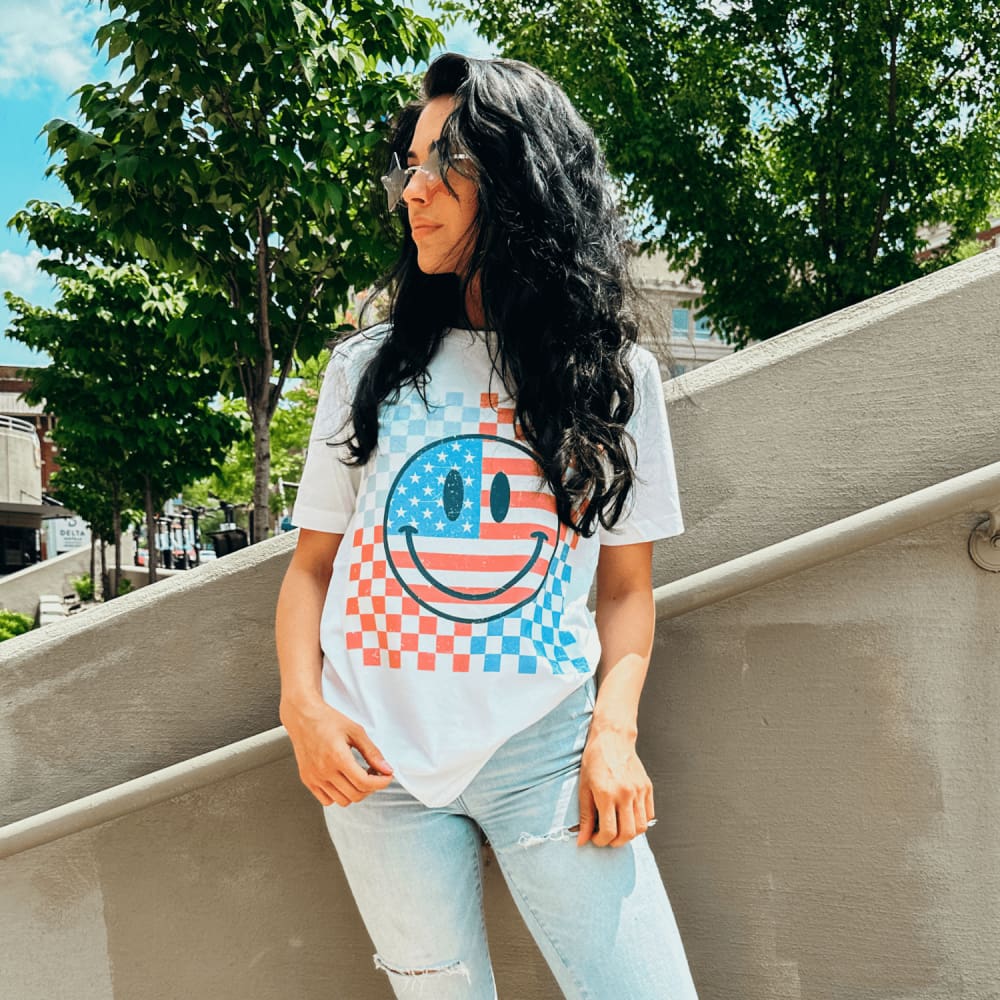 American Smiley Checkerboard - Mommy Apparel