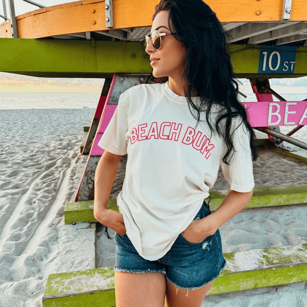 Beach Bum Tee - Ivory - NEW