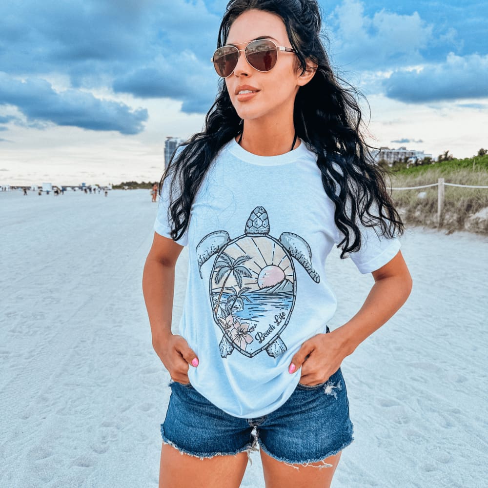 Beach Life Turtle Tee - Mommy Apparel