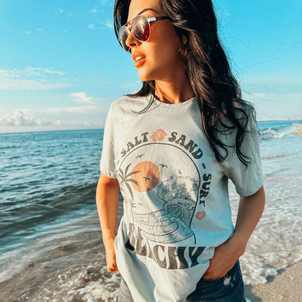 Beachy Tee - Dusty Blue