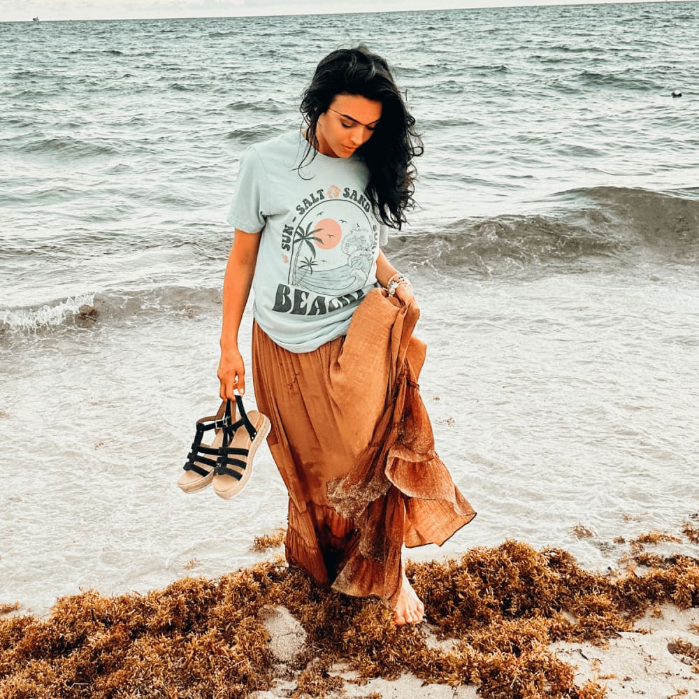 Beachy Tee - Dusty Blue