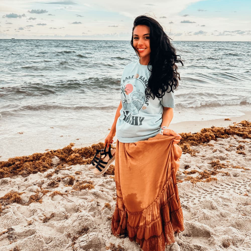 Beachy Tee - Dusty Blue