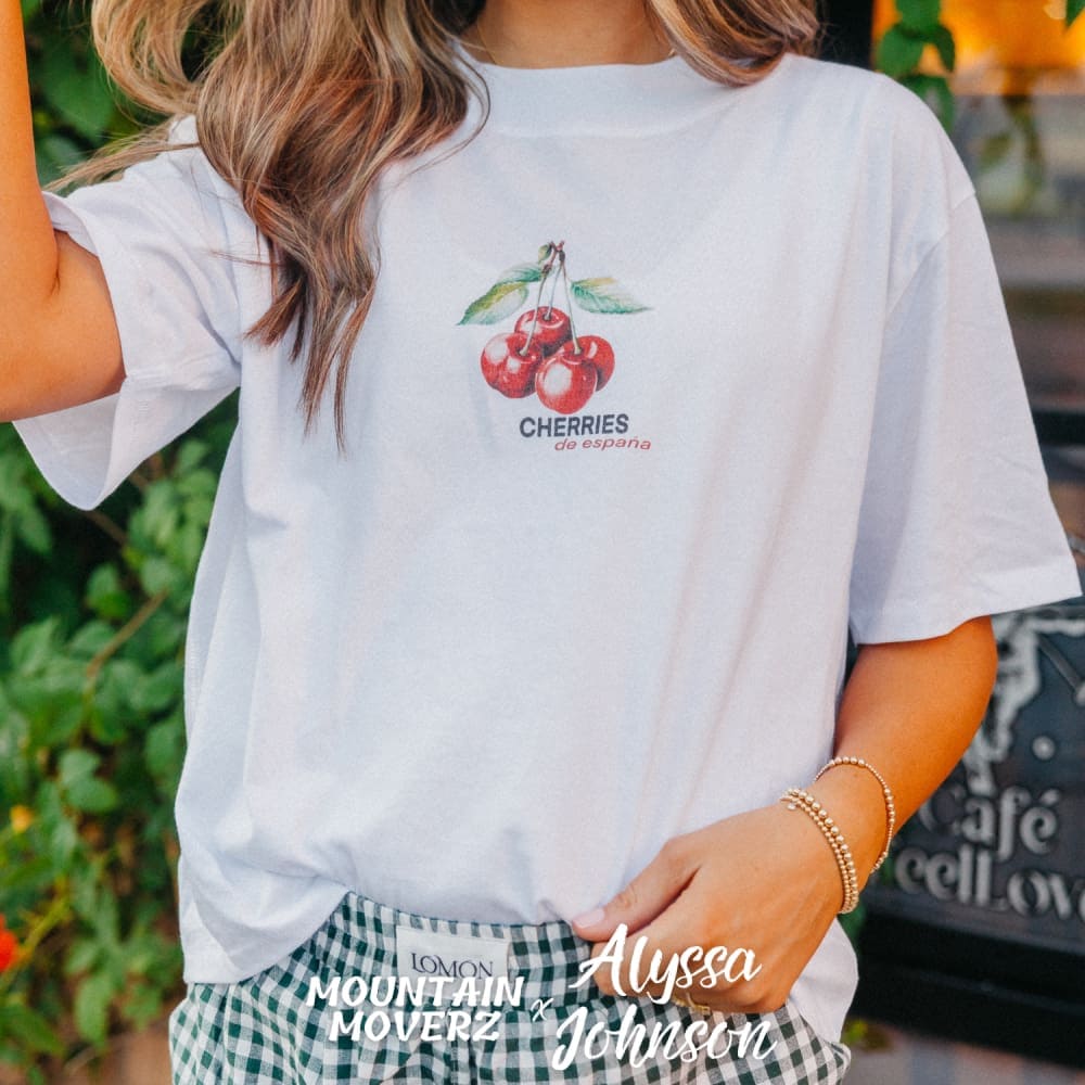 Cherries Relaxed Boxy Tee - NEW
