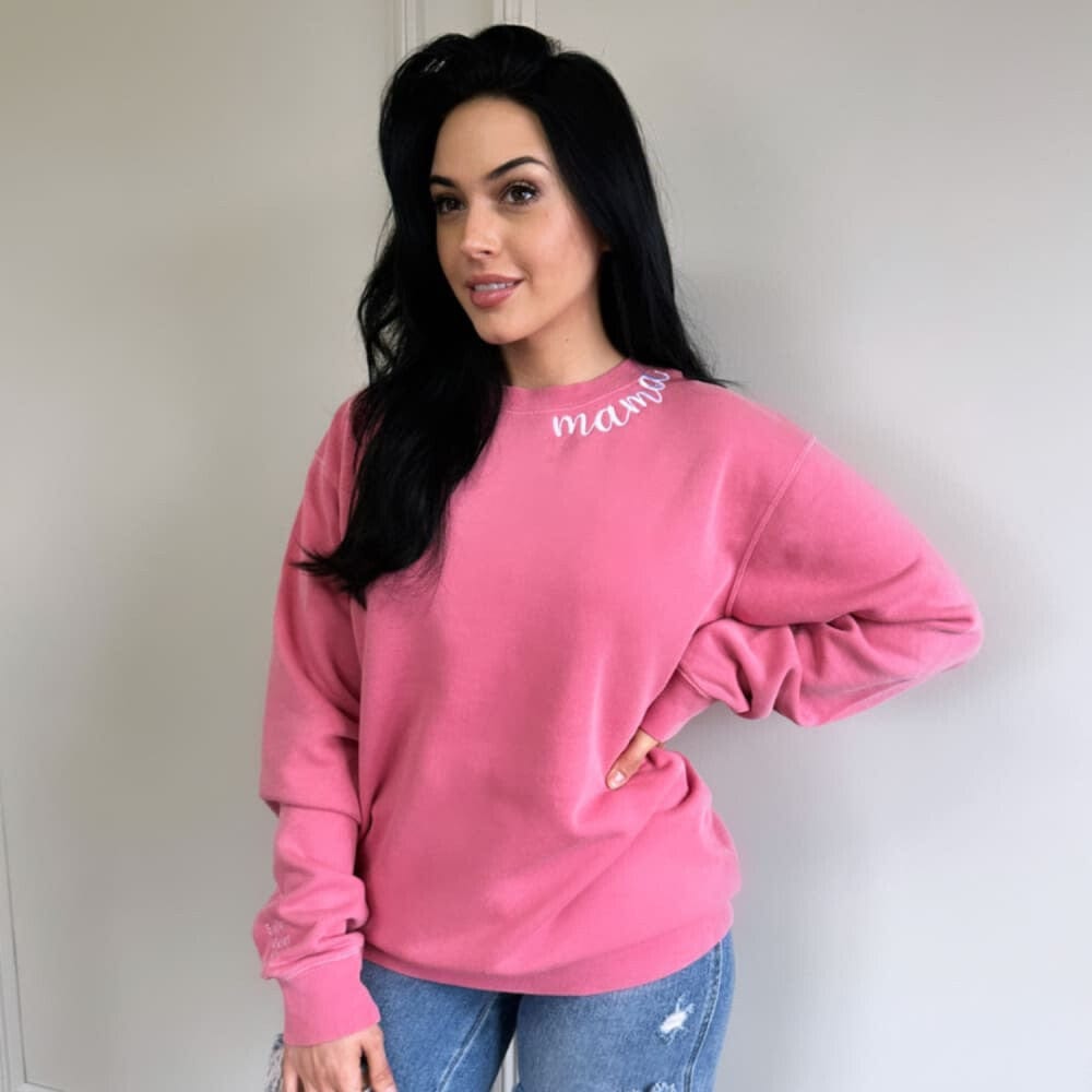 Custom Mama Embroidered Crewneck