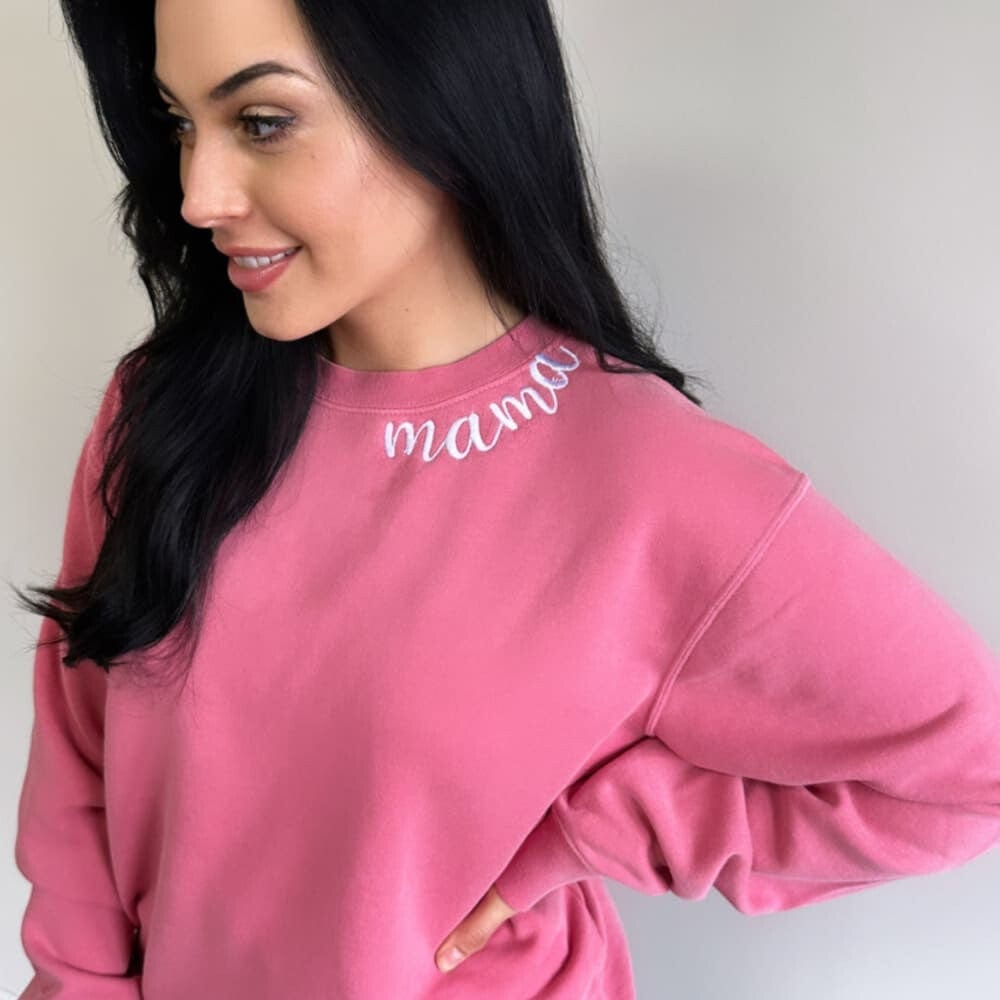 Custom Mama Embroidered Crewneck
