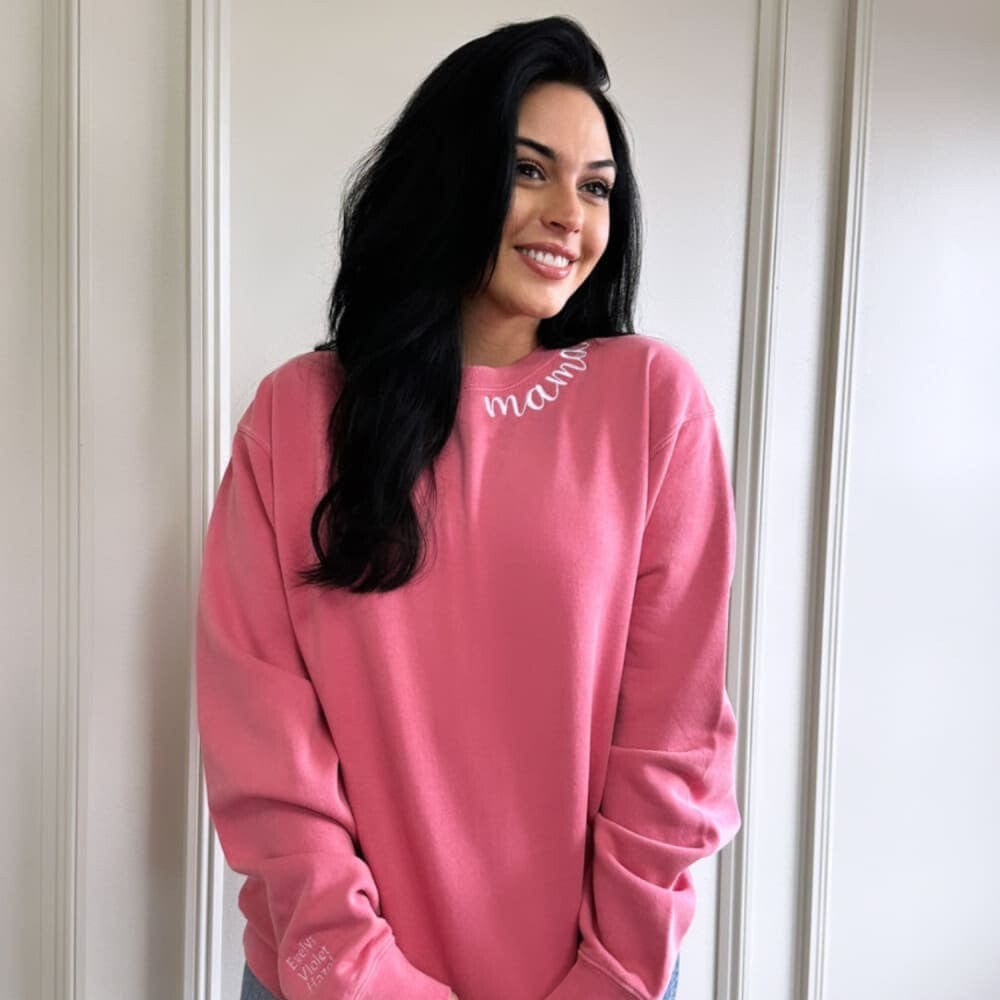 Custom Mama Embroidered Crewneck