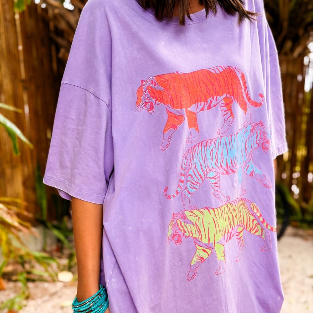 Neon Tigers Oversized Tee