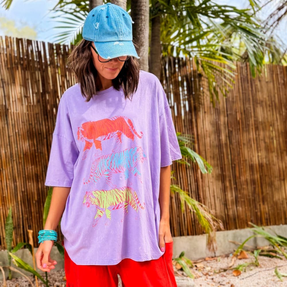 Neon Tigers Oversized Tee