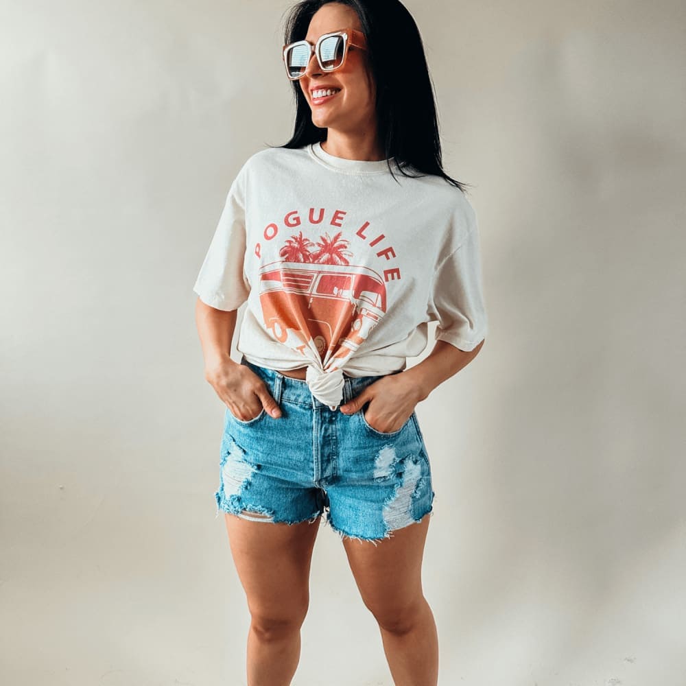 Outer Banks Pogue Life Tee - Ivory - NEW