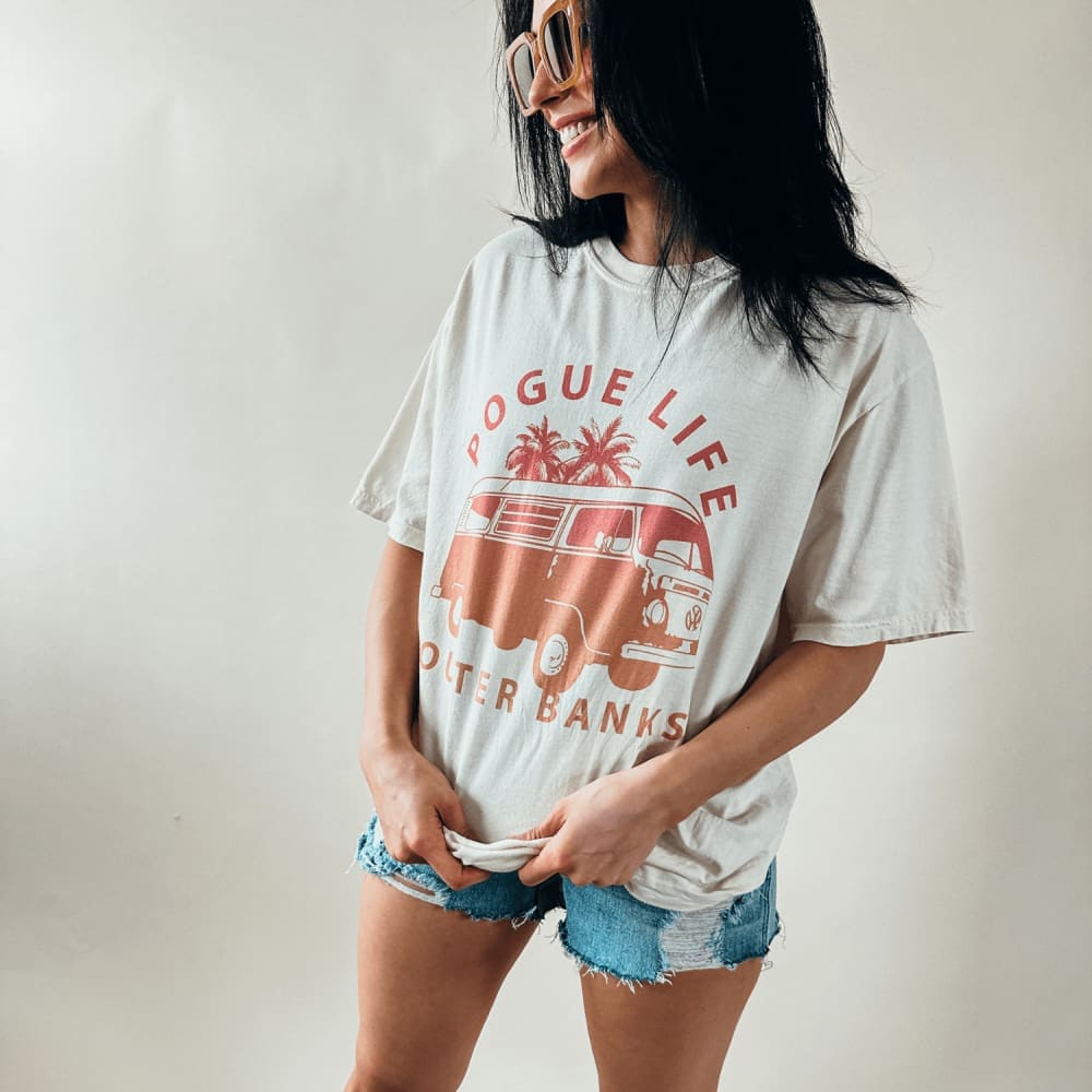 Outer Banks Pogue Life Tee - Ivory - NEW