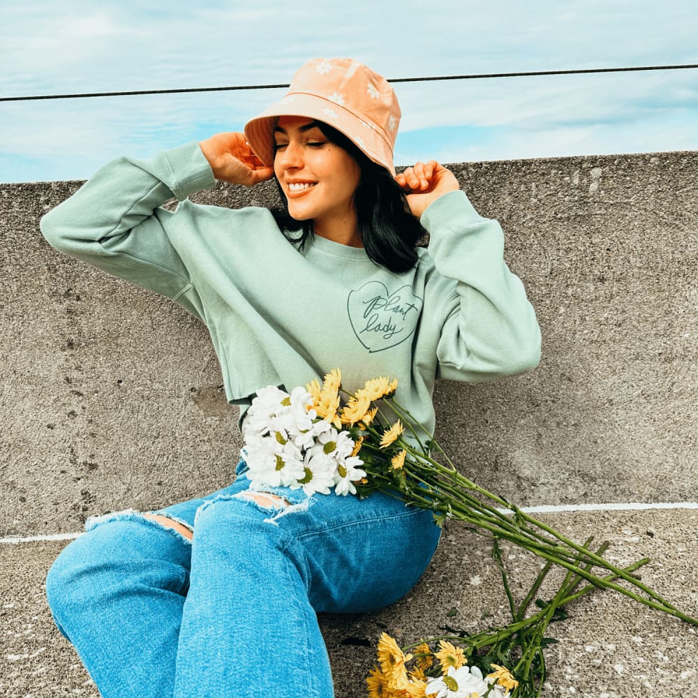 Plant Lady Cropped Sweatshirt - NEW