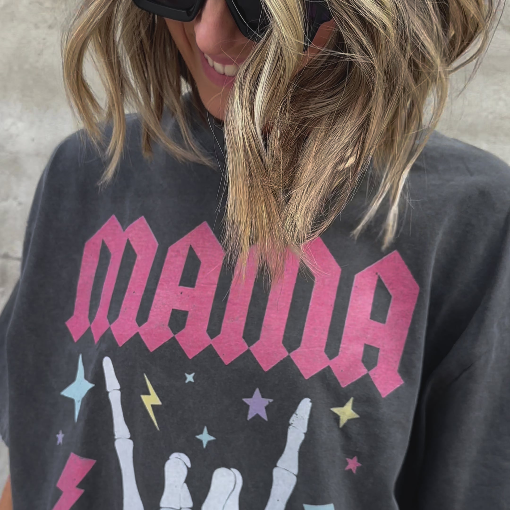Cool Mom Club Acid Wash Tee