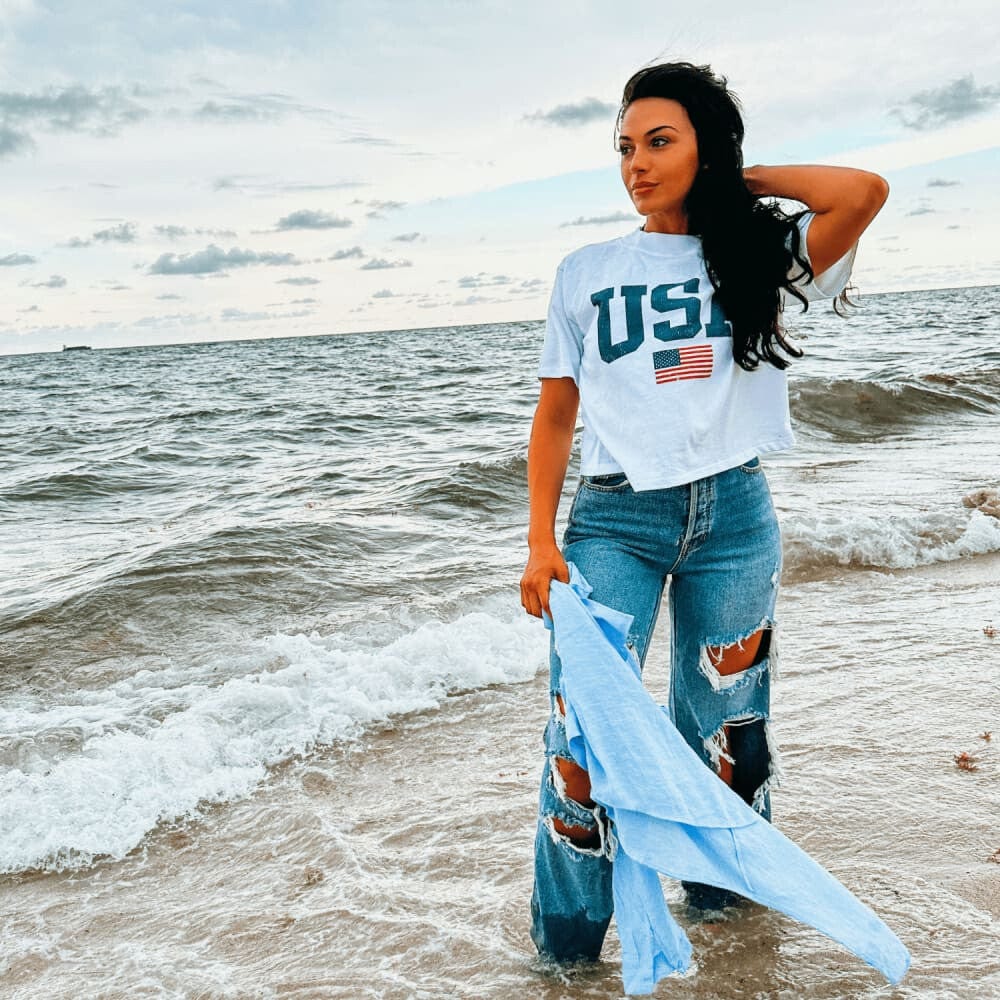 USA Relaxed Boxy Tee - NEW