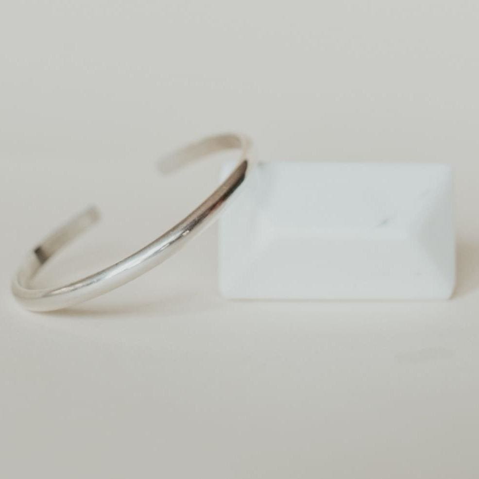 Personalized Silver Baby Bangle