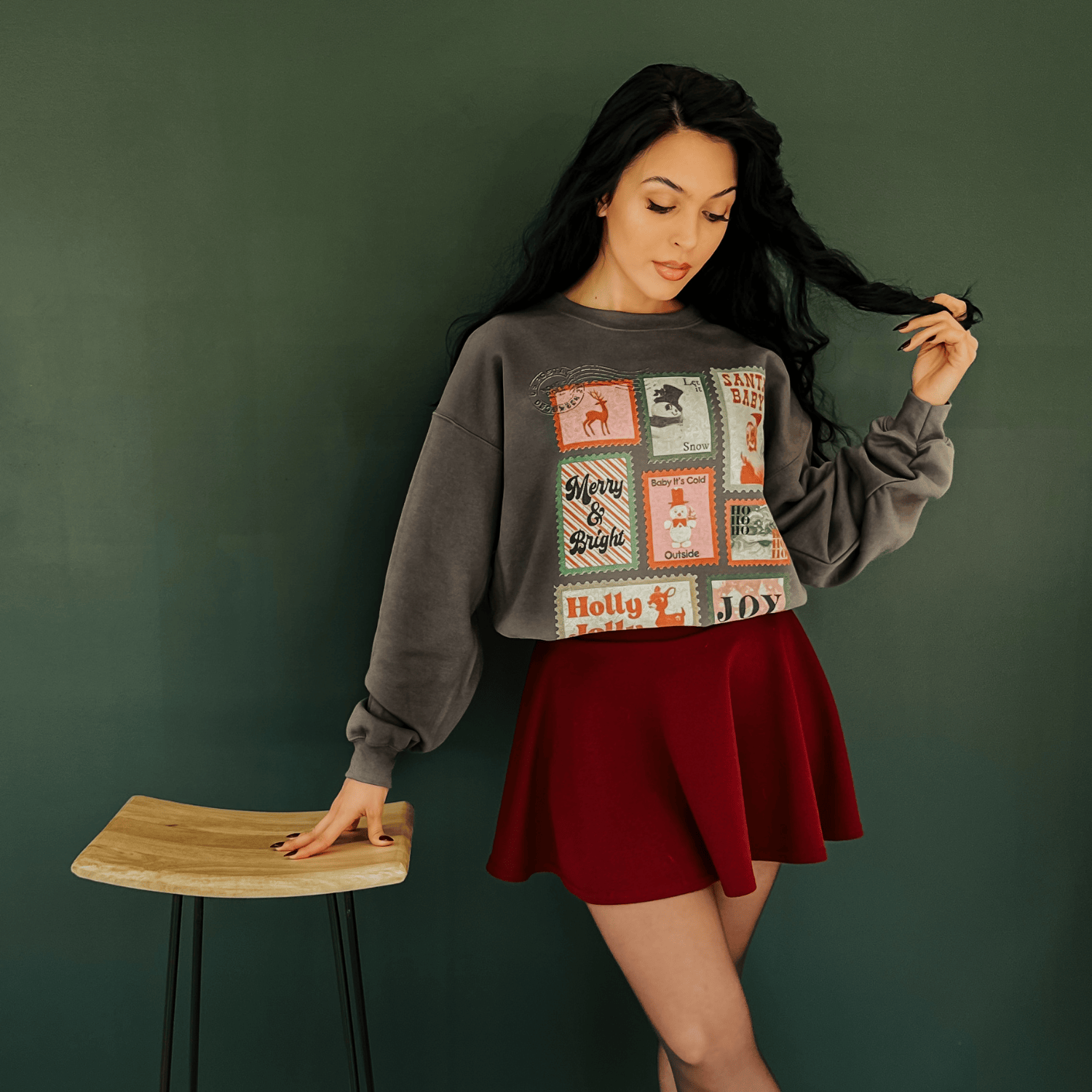 Santa's Stamp Collection Sweatshirt