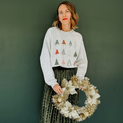 12 Christmas Trees Sweatshirt