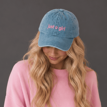 Just A Girl Embroidered Cap