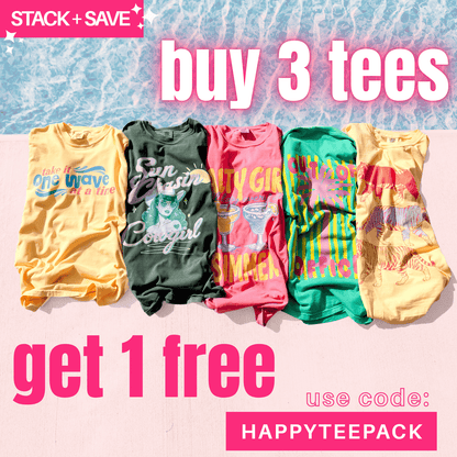 Neon Out of Office Tee in vibrant colors, featuring a relaxed fit and bold graphic text on a sandy background.
