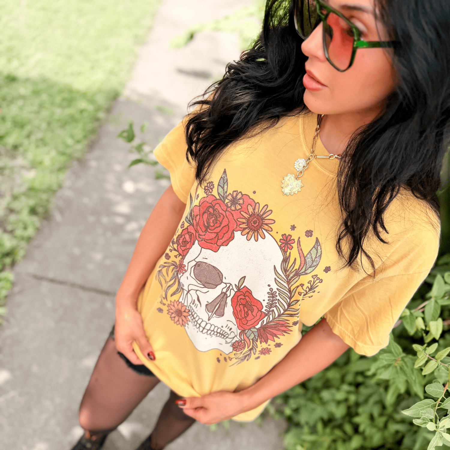 Skull Flowers Tee