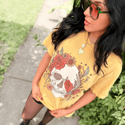 Skull Flowers Tee