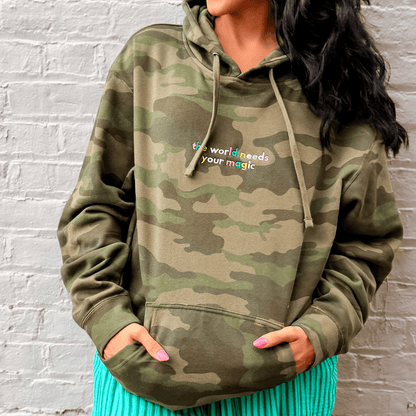 World Needs Your Magic Embroidered Hoodie