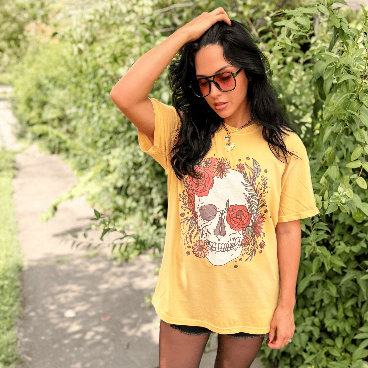 Skull Flowers Tee