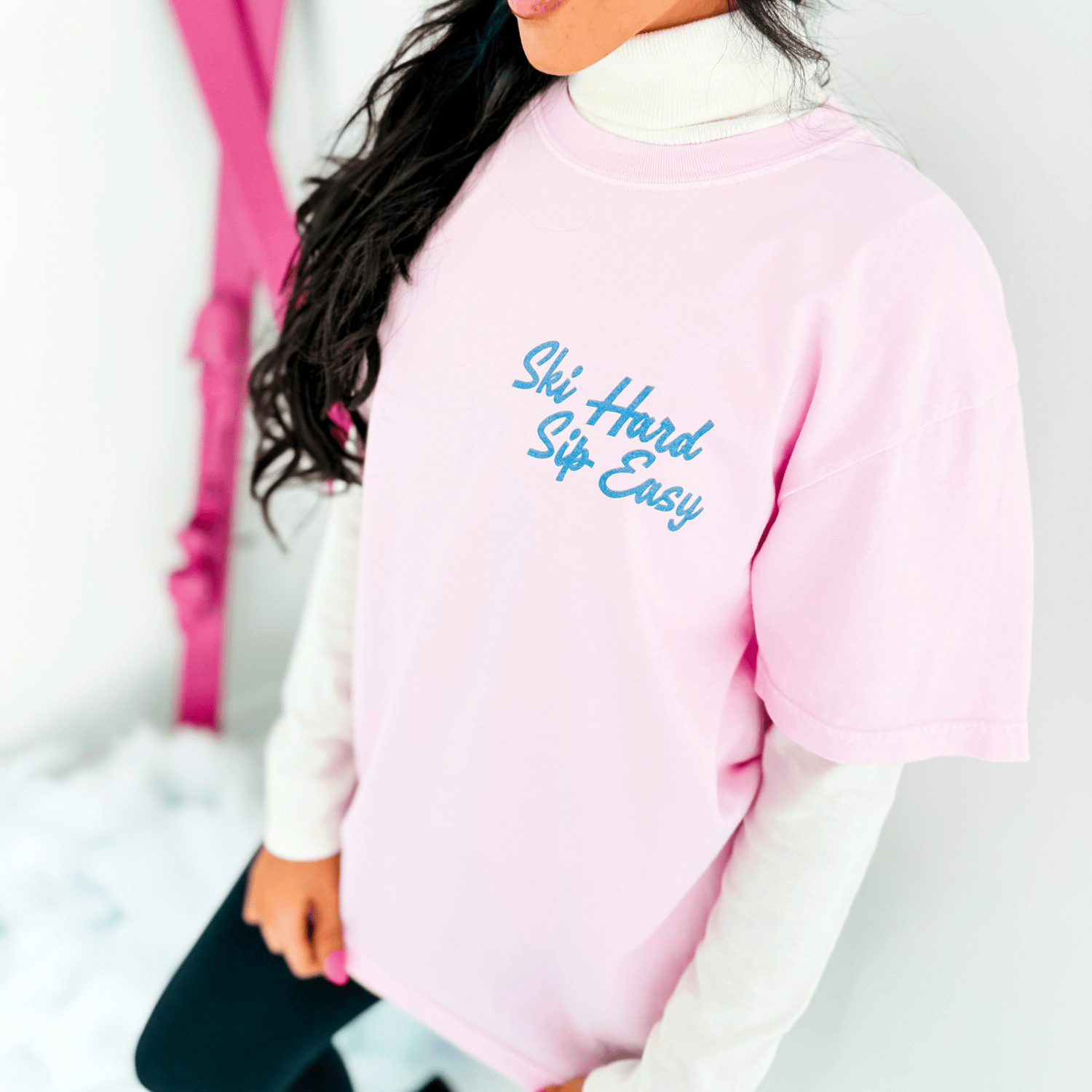 Ski Hard, Sip Easy Tee