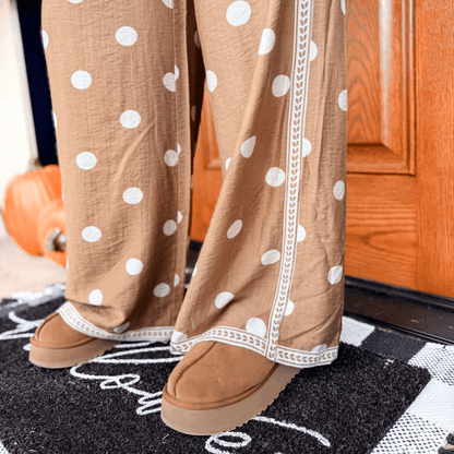 Wide Leg Polka Dot Pants