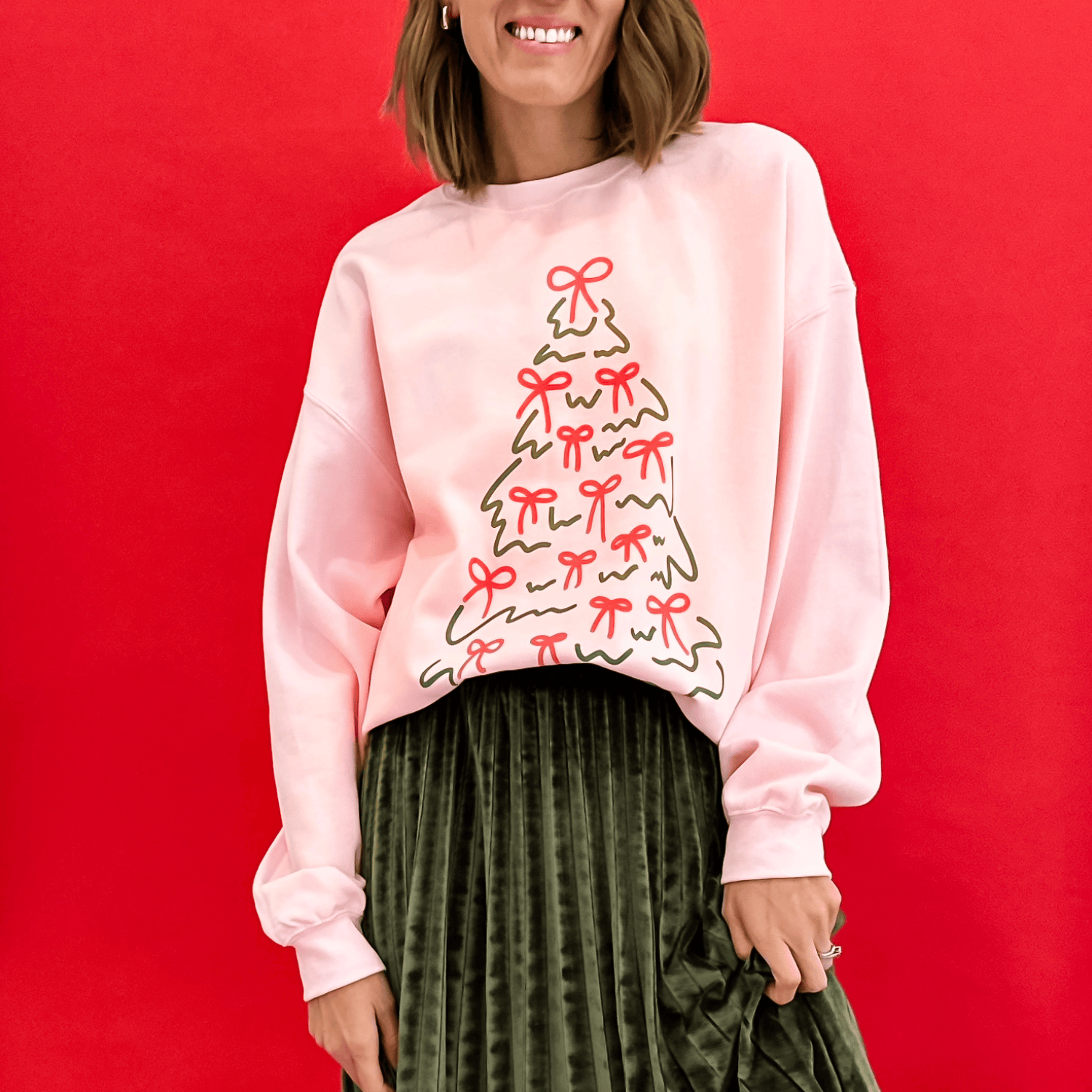 Pretty Little Bow Tree Sweatshirt