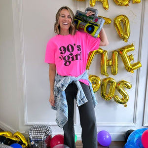 90’s Girl Tee - Neon Pink - Mommy Apparel