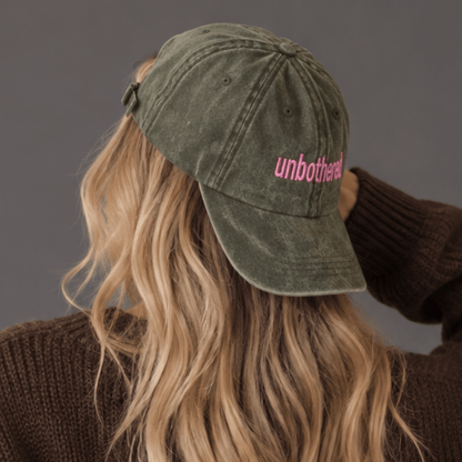 Unbothered Embroidered Cap