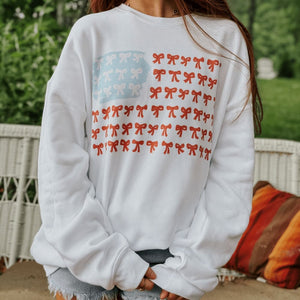 American Flag Bows Sweatshirt