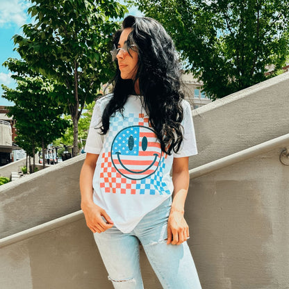 American Smiley Checkerboard - Mommy Apparel