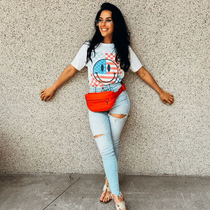 American Smiley Checkerboard - Mommy Apparel