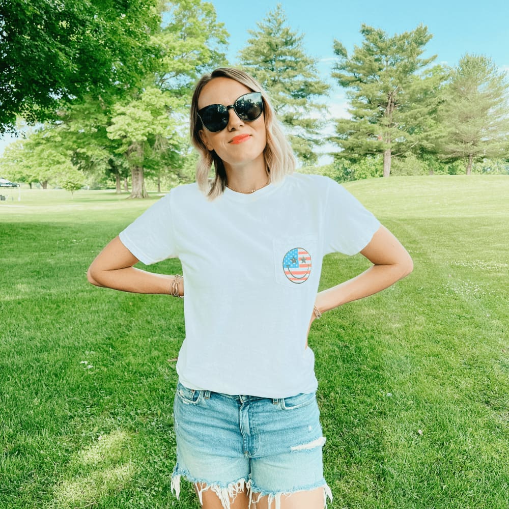 American Smiley Pocket Tee
