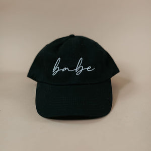 Babe (cursive) Hat - one size / black