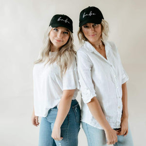 Babe (cursive) Hat - one size / black