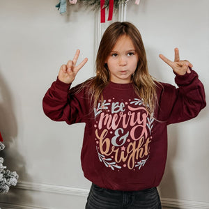 Be Merry & Bright - Kids Crewneck - Apparel