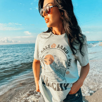 Beachy Tee - Dusty Blue