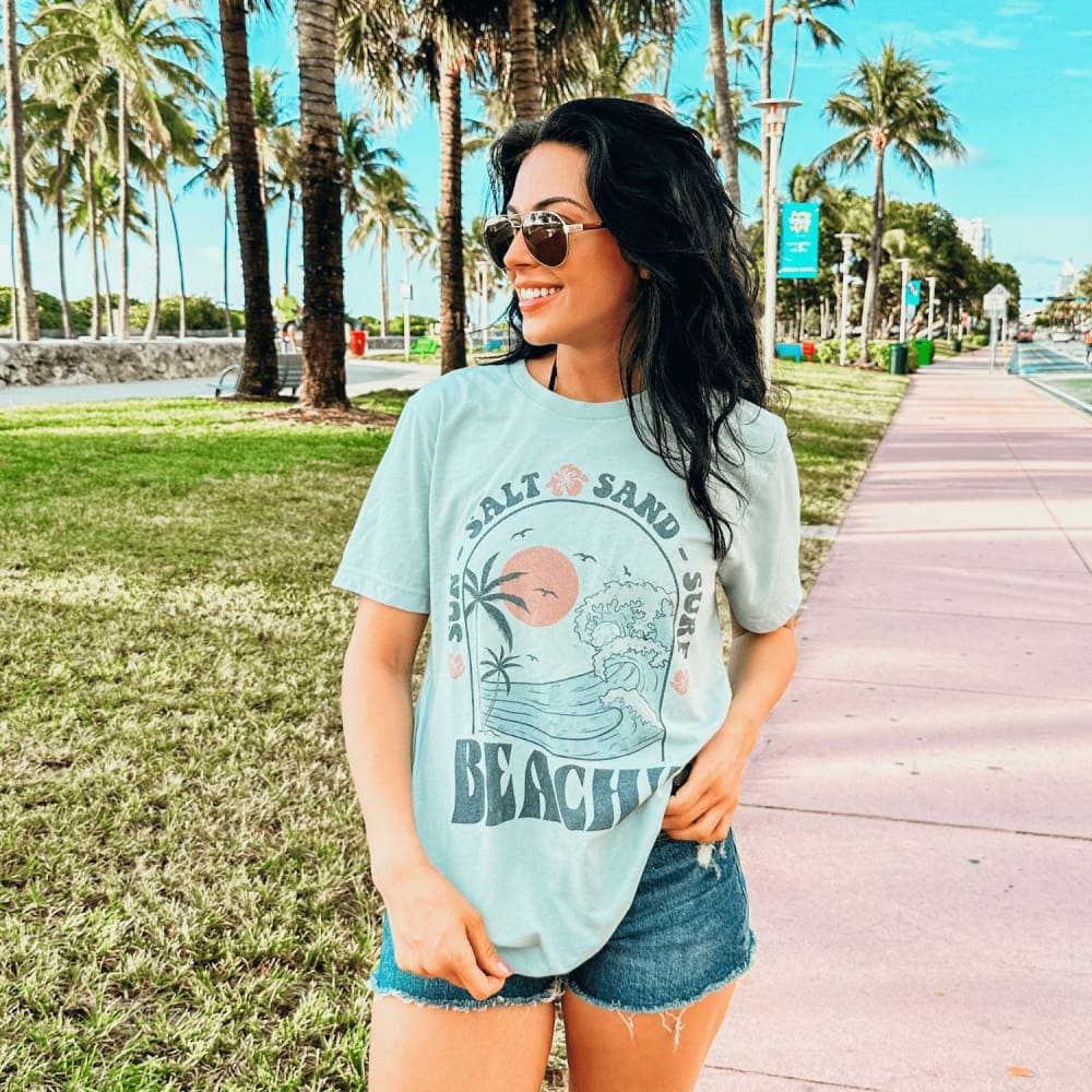 Beachy Tee - Dusty Blue