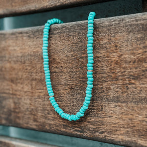 Beaded Turquoise Necklace - Necklaces
