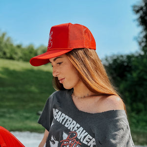 Cherry Trucker Hat - Red