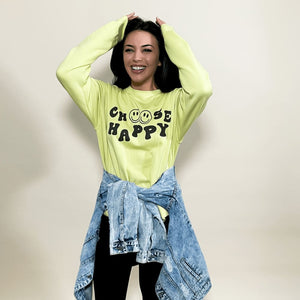 Choose Happy Sweatshirt - Strobe - NEW