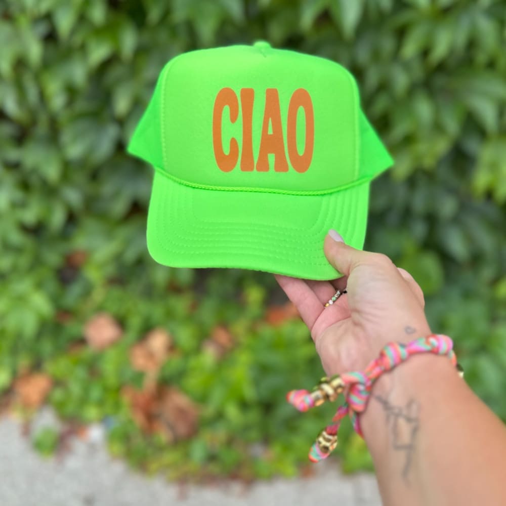 Ciao Mesh Trucker Hat - Neon Green