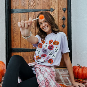 Colorful Pumpkins Tee - Orchid - Mommy Apparel