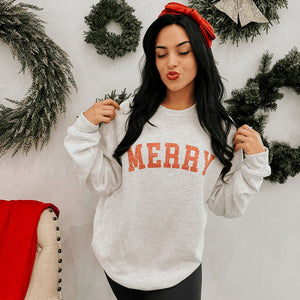 Distressed Merry Sweatshirt