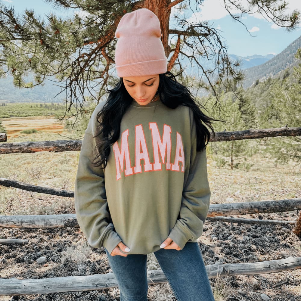 Fall Mama Sweatshirt - Military Green