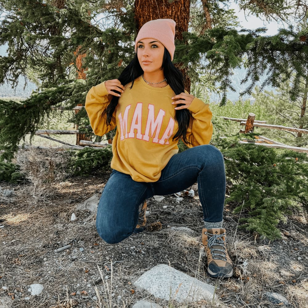 Fall Mama Sweatshirt - Mustard