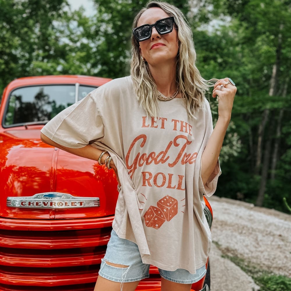 Good Times Roll Oversized Tee